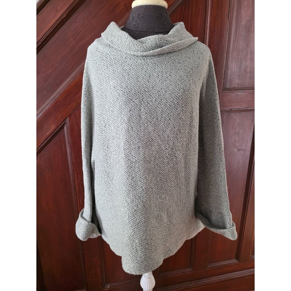 Soft Surroundings Womens Light Gray Cowl Neck Sweater Size L